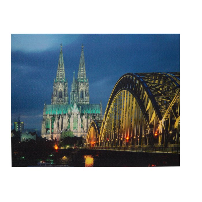 Backlit screen image of Cologne Cathedral